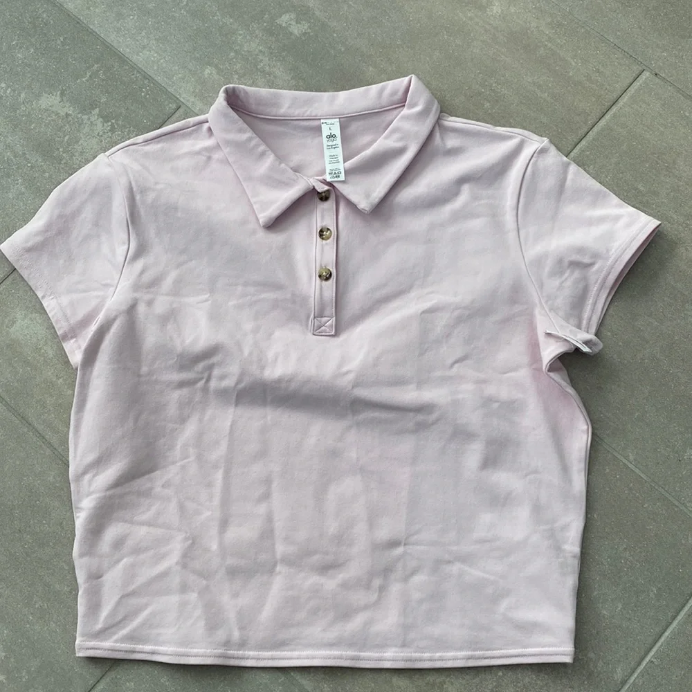 ALO Choice Crop Polo Shirt